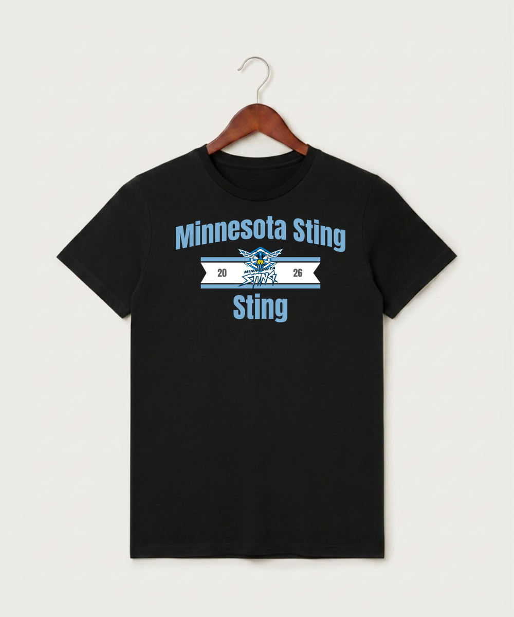 Minnesota Sting Athletics - Black T-Shirt - Full Front