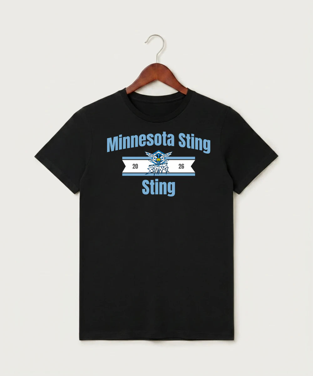 Minnesota Sting Athletics - Black T-Shirt - Full Front