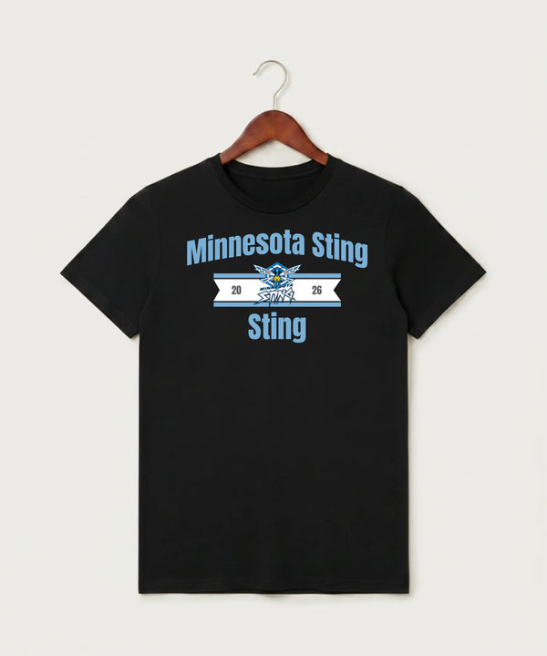 Minnesota Sting Athletics - Black T-Shirt - Full Front