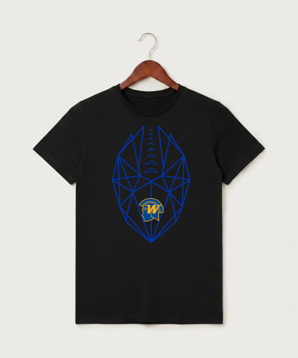 Wayzata High School Football (Boys) - Black T-Shirt - Full Front