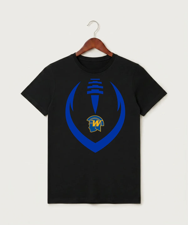Wayzata High School Football (Boys) - Black T-Shirt - Full Front