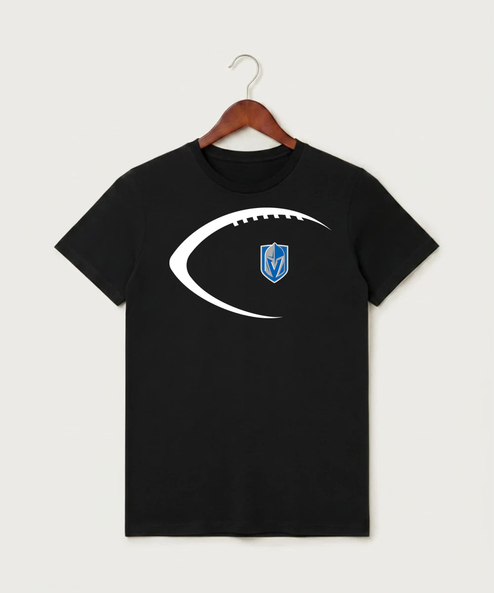 Lake Crystal-Welcome-Memorial High School Football (Boys) - Black T-Shirt - Full Front