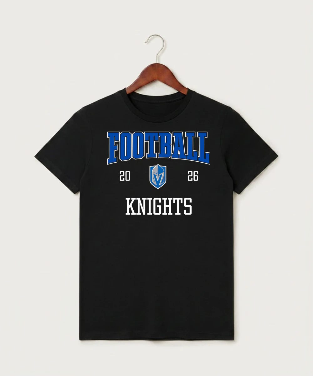 Lake Crystal-Welcome-Memorial High School Football (Boys) - Black T-Shirt - Full Front