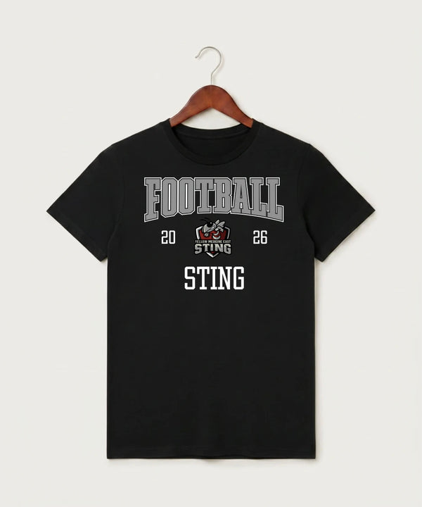 Yellow Medicine East High School Football (Boys) - Black T-Shirt - Full Front