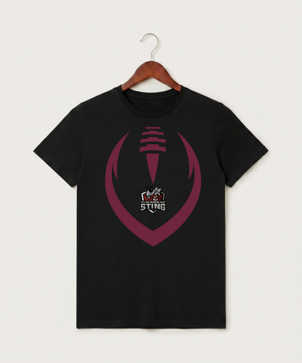 Yellow Medicine East High School Football (Boys) - Black T-Shirt - Full Front