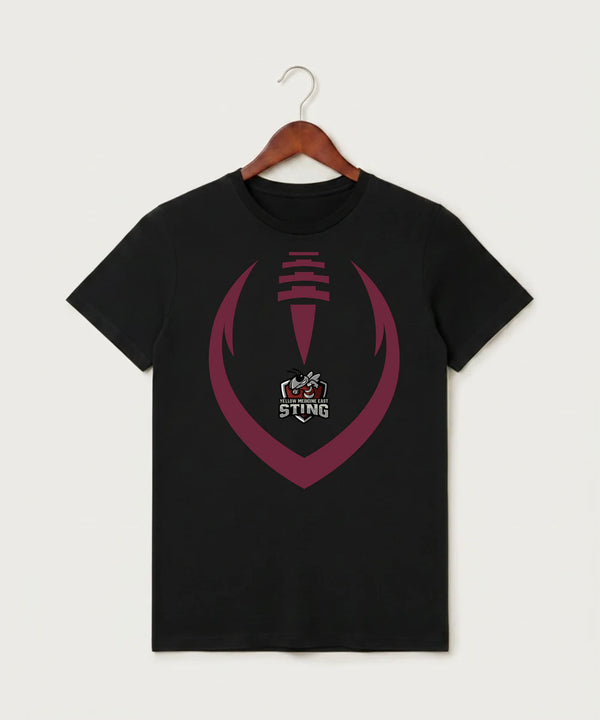 Yellow Medicine East High School Football (Boys) - Black T-Shirt - Full Front