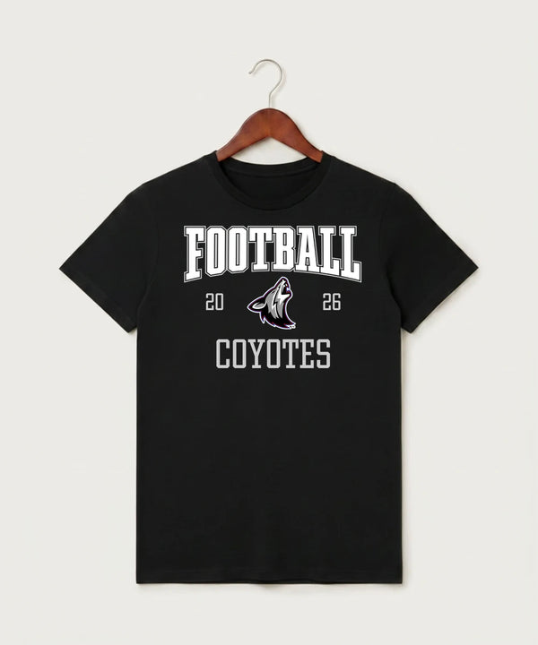 Heron Lake-Okabena High School Football (Boys) - Black T-Shirt - Full Front