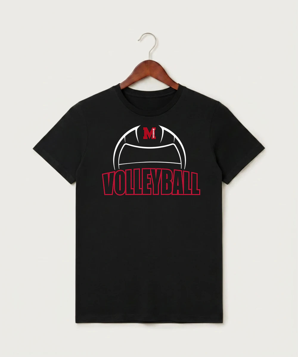 Mcgregor High School Volleyball (Girls) - Black T-Shirt - Full Front