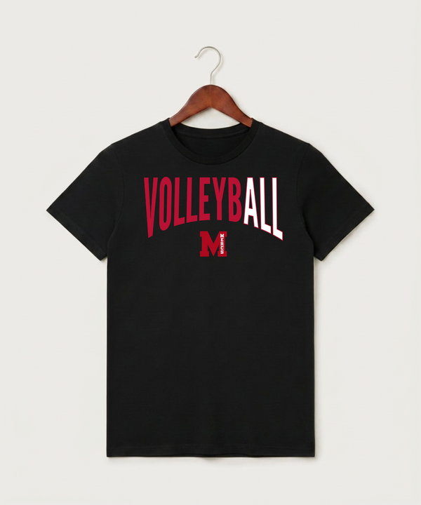 Mcgregor High School Volleyball (Girls) - Black T-Shirt - Full Front