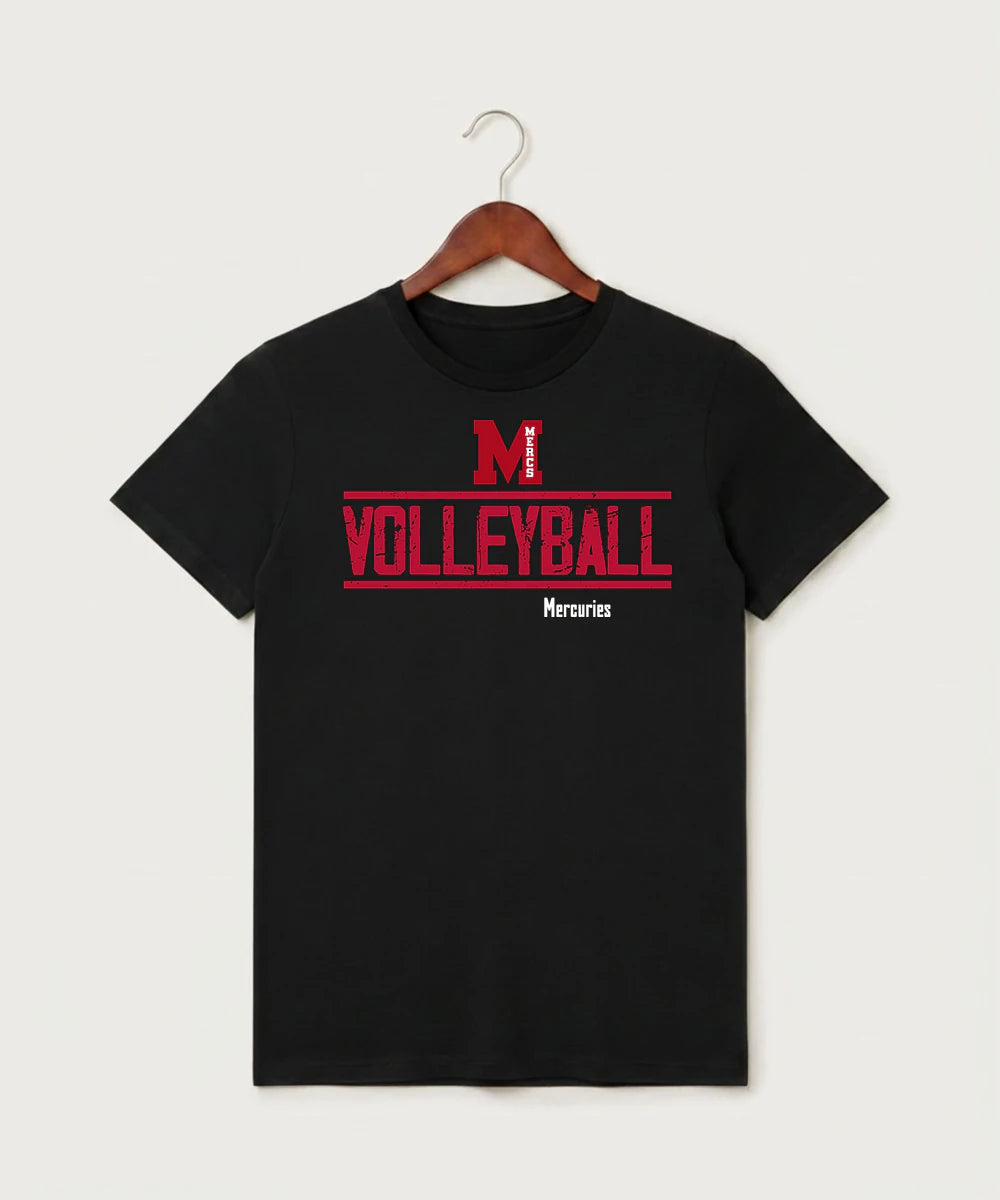 Mcgregor High School Volleyball (Girls) - Black T-Shirt - Full Front