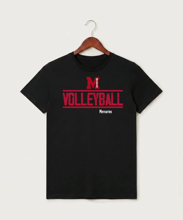 Mcgregor High School Volleyball (Girls) - Black T-Shirt - Full Front