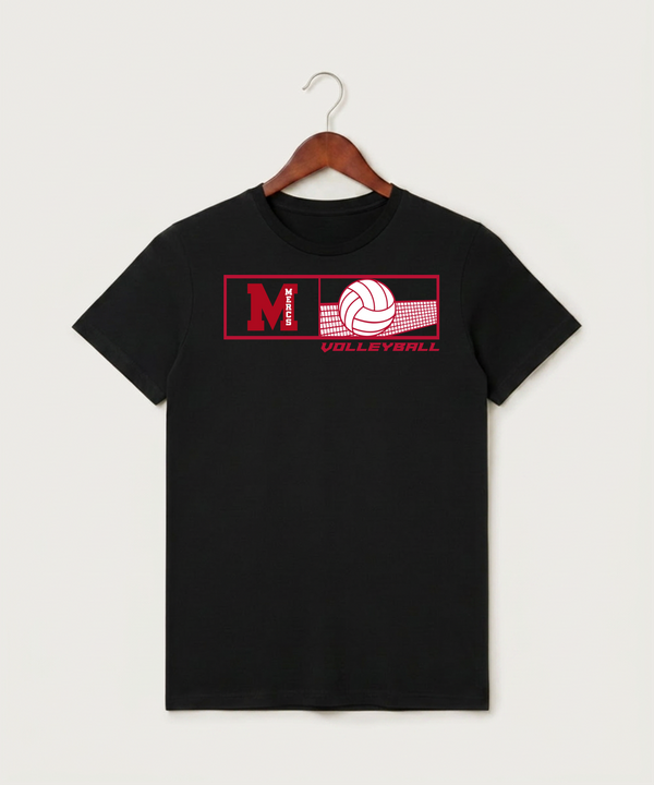 Mcgregor High School Volleyball (Girls) - Black T-Shirt - Full Front