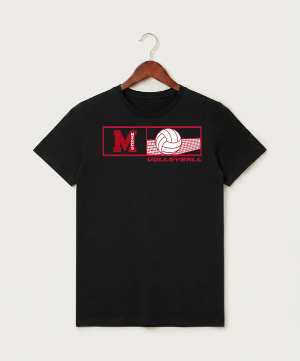 Mcgregor High School Volleyball (Girls) - Black T-Shirt - Full Front