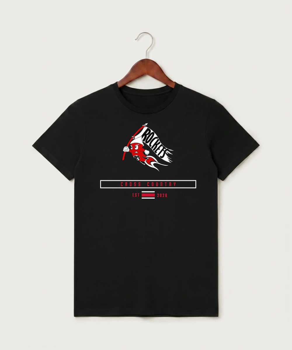 John Marshall High School Cross Country (Coed) - Black T-Shirt - Full Front