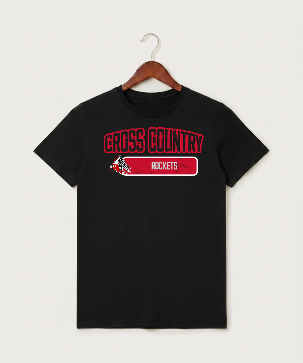 John Marshall High School Cross Country (Coed) - Black T-Shirt - Full Front