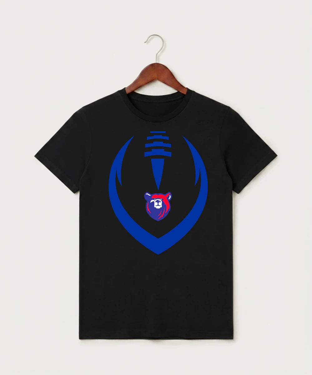 Bertha Hewitt High School Football (Boys) - Black T-Shirt - Full Front