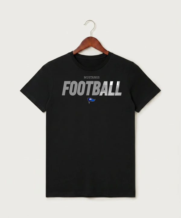 Red Lake County Central Football (Boys) - Black T-Shirt - Full Front