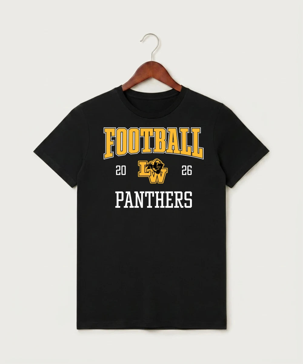Le-Win Football - Black T-Shirt - Full Front
