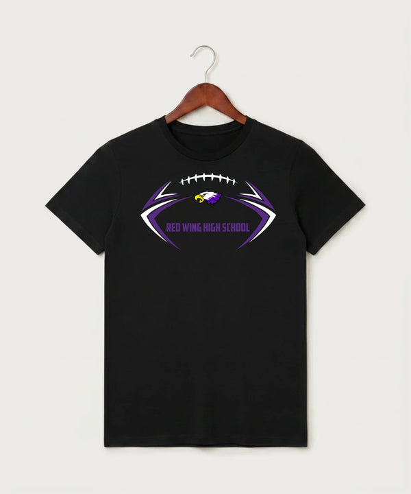 Red Wing High School Football - Black T-Shirt - Full Front