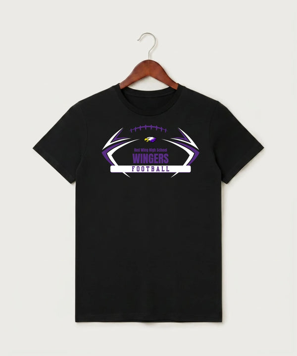 Red Wing High School Football - Black T-Shirt - Full Front