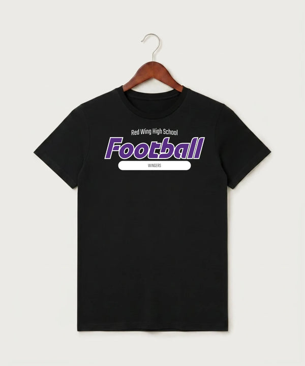 Red Wing High School Football - Black T-Shirt - Full Front
