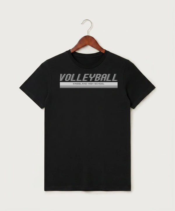 Kingsland High School Volleyball (Girls) - Black T-Shirt - Full Front