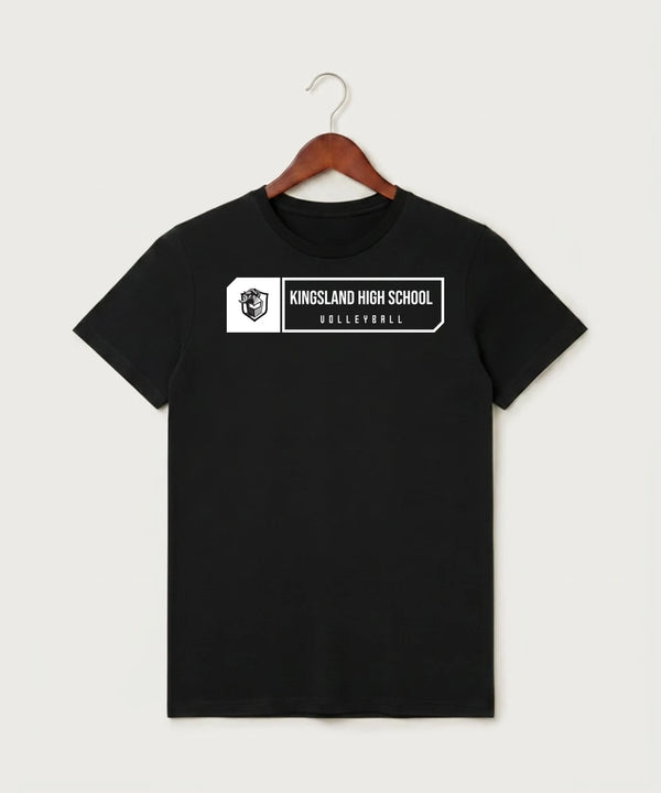 Kingsland High School Volleyball (Girls) - Black T-Shirt - Full Front