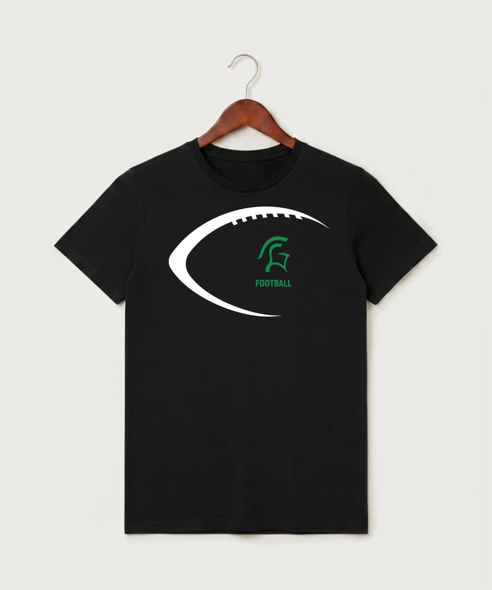 La Crescent-Hokah High School Football (Boys) - Black T-Shirt - Full Front