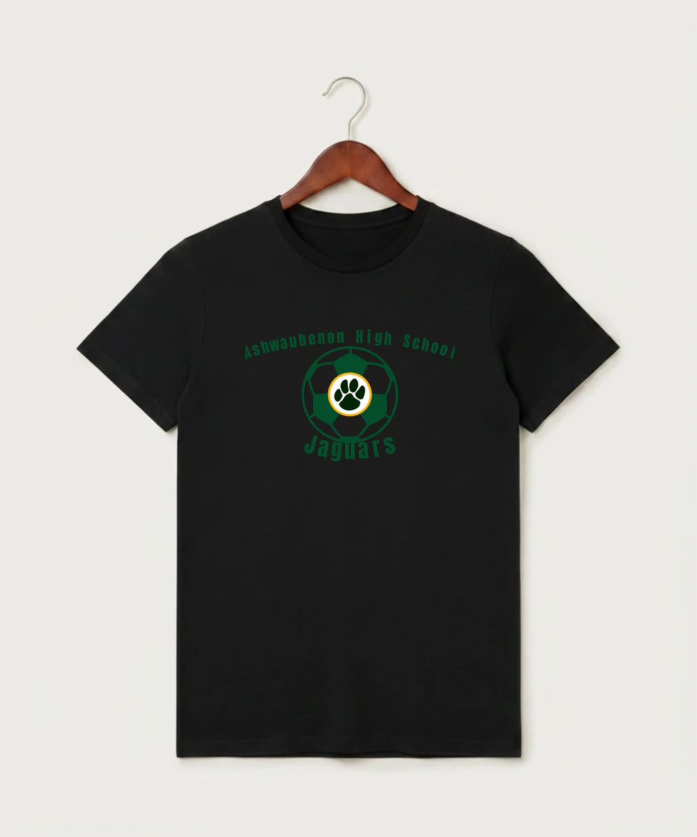 Ashwaubenon High School Soccer (Boys) - Black T-Shirt - Full Front