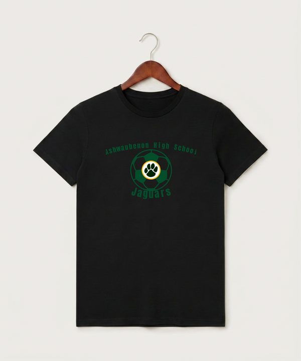 Ashwaubenon High School Soccer (Boys) - Black T-Shirt - Full Front