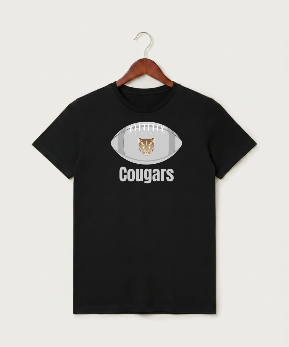 Ada Borup High School Football (Boys) - Black T-Shirt - Full Front