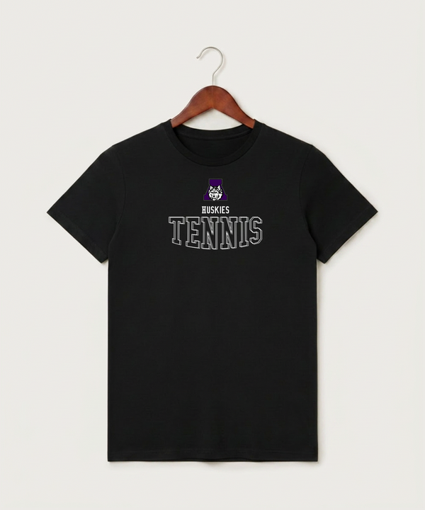 Albany High School Tennis (Boys) - Black T-Shirt - Full Front