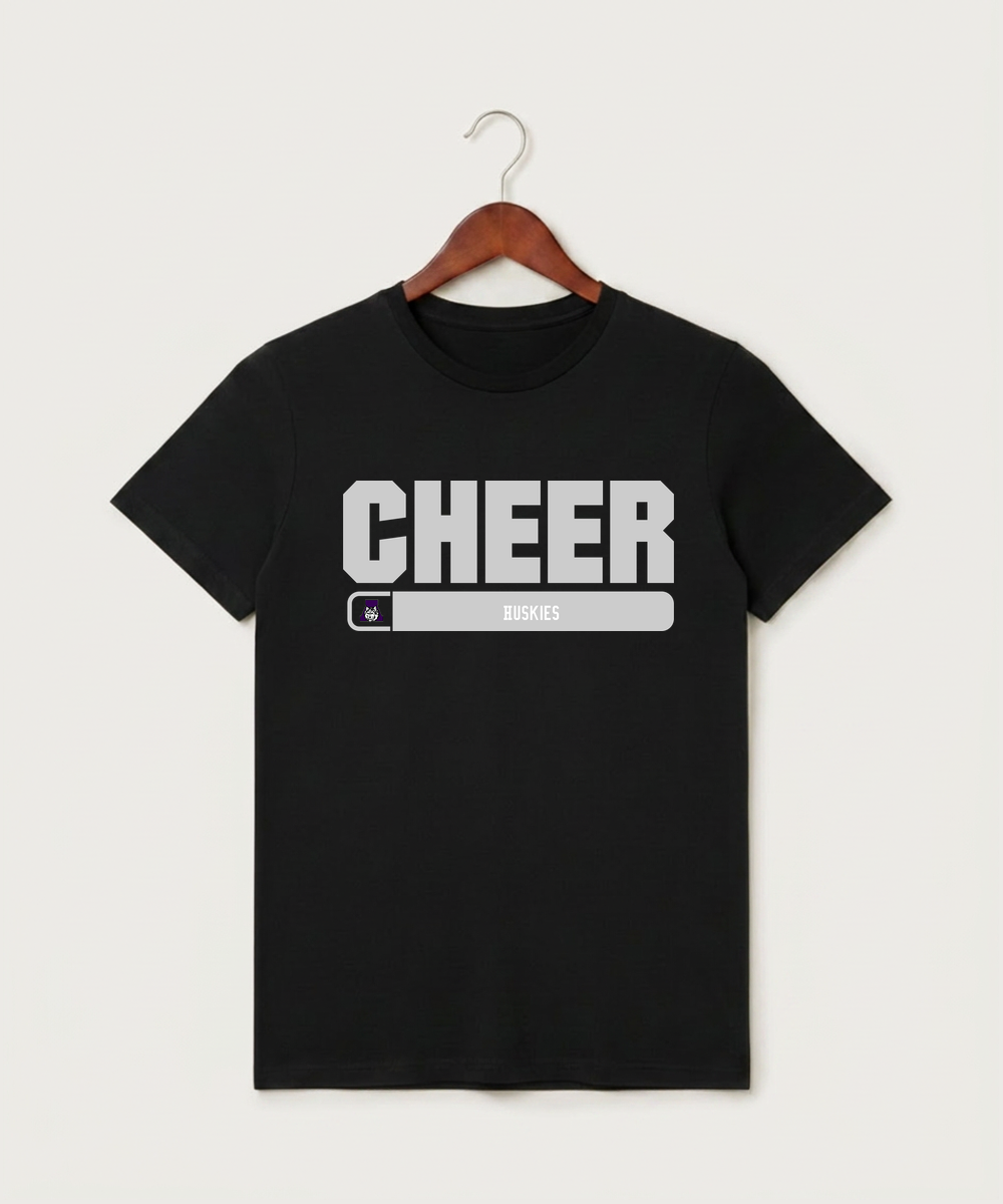 Albany High School Cheerleading - Black T-Shirt - Full Front