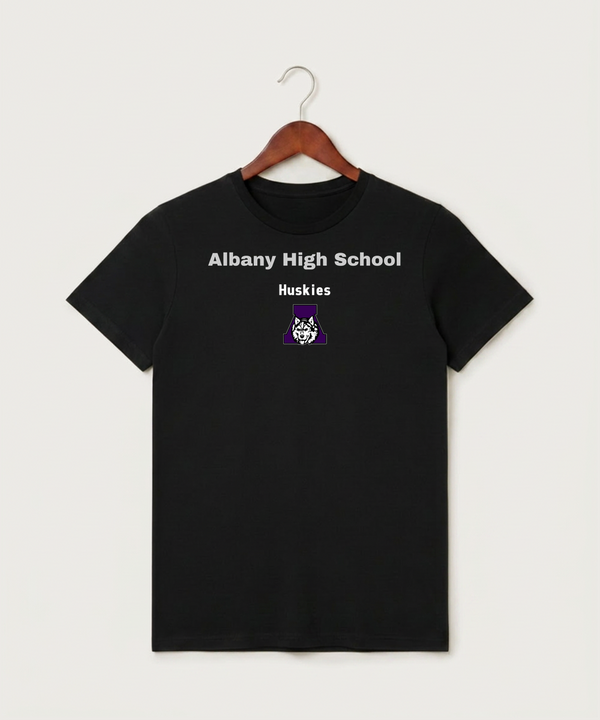 Albany High School Athletics - Black T-Shirt - Full Front
