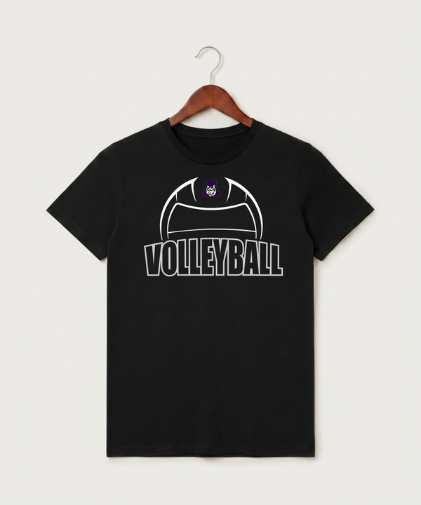 Albany High School Volleyball (Girls) - Black T-Shirt - Full Front