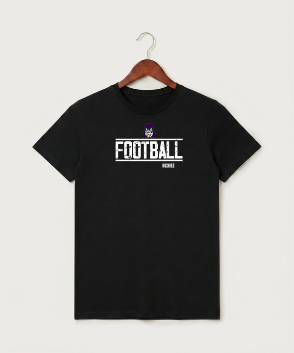 Albany High School Football (Boys) - Black T-Shirt - Full Front