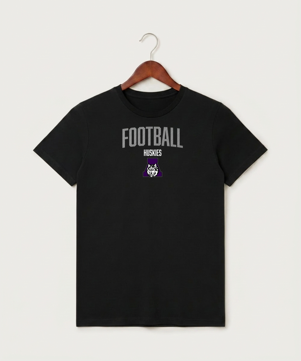 Albany High School Football (Boys) - Black T-Shirt - Full Front