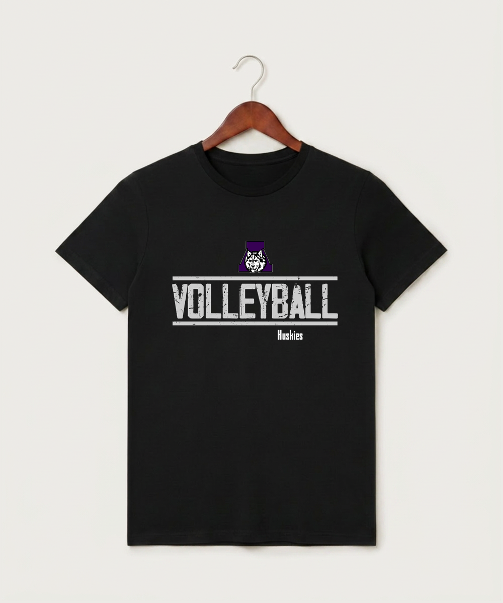 Albany High School Volleyball (Girls) - Black T-Shirt - Full Front