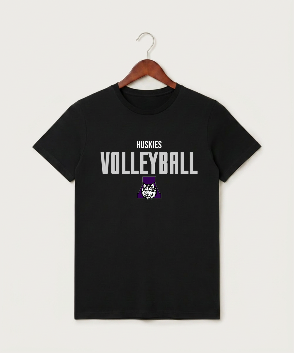 Albany High School Volleyball (Girls) - Black T-Shirt - Full Front
