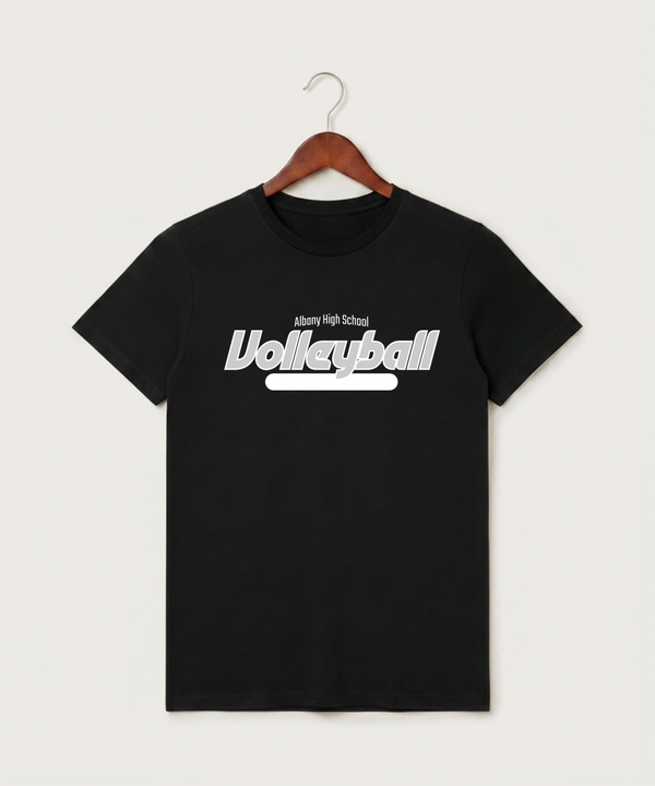 Albany High School Volleyball (Girls) - Black T-Shirt - Full Front