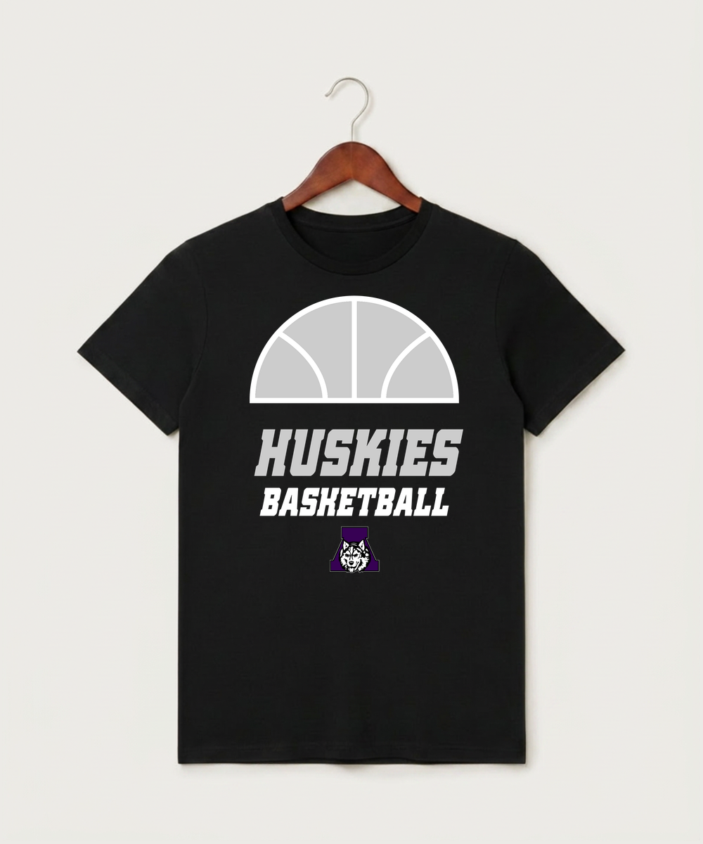 Albany High School Basketball (Boys) - Black T-Shirt - Full Front