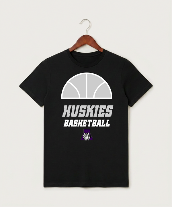 Albany High School Basketball (Boys) - Black T-Shirt - Full Front