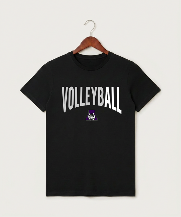 Albany High School Volleyball (Girls) - Black T-Shirt - Full Front