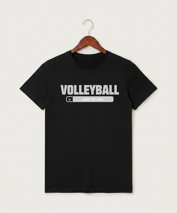 Albany High School Volleyball (Girls) - Black T-Shirt - Full Front