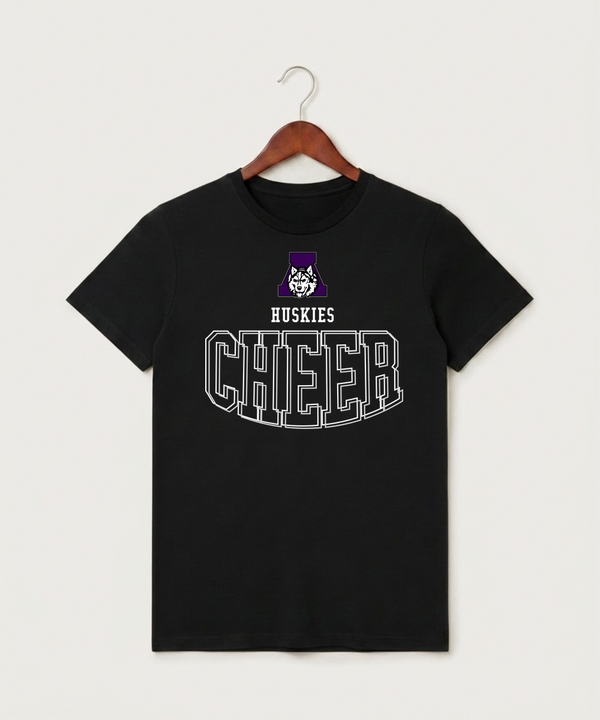 Albany High School Cheerleading - Black T-Shirt - Full Front