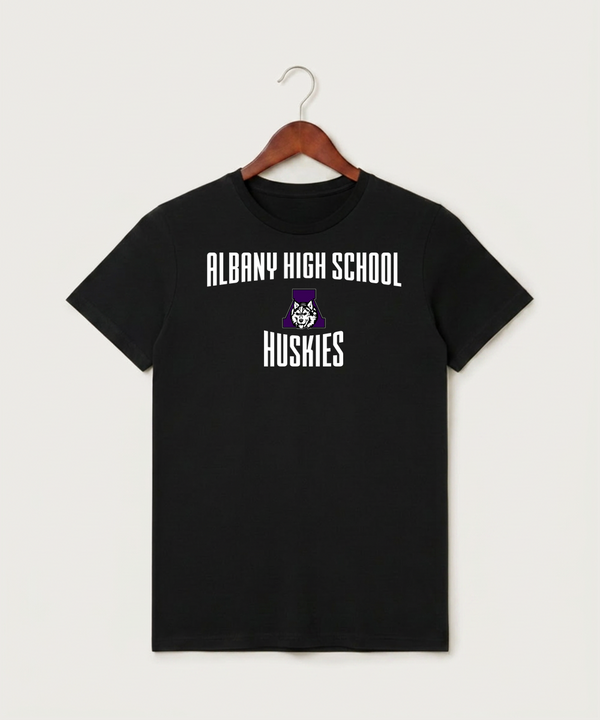 Albany High School Athletics - Black T-Shirt - Full Front
