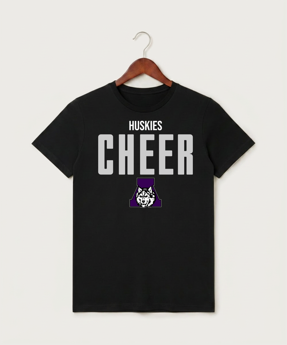 Albany High School Cheerleading - Black T-Shirt - Full Front