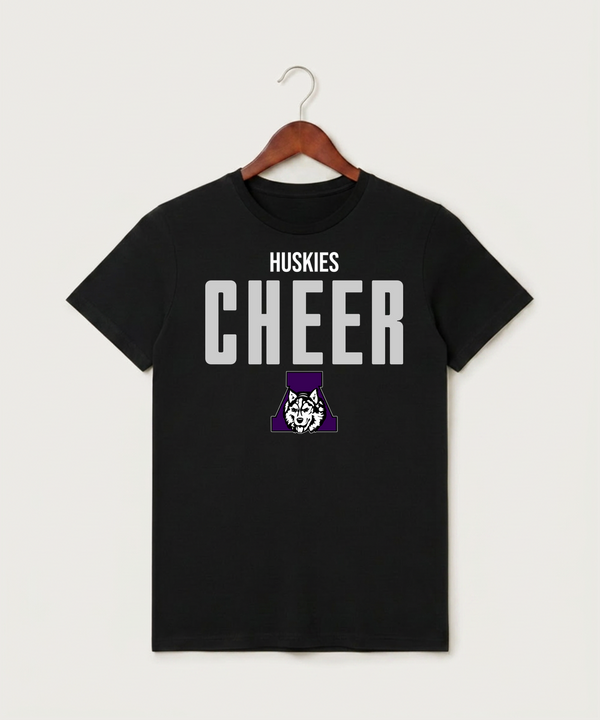 Albany High School Cheerleading - Black T-Shirt - Full Front