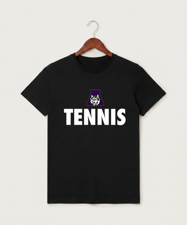 Albany High School Tennis (Boys) - Black T-Shirt - Full Front