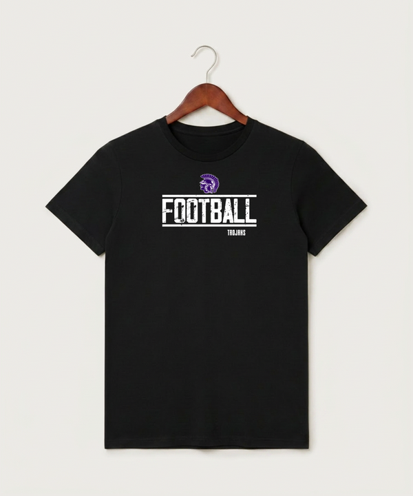 Barnesville High School Football (Boys) - Black T-Shirt - Full Front